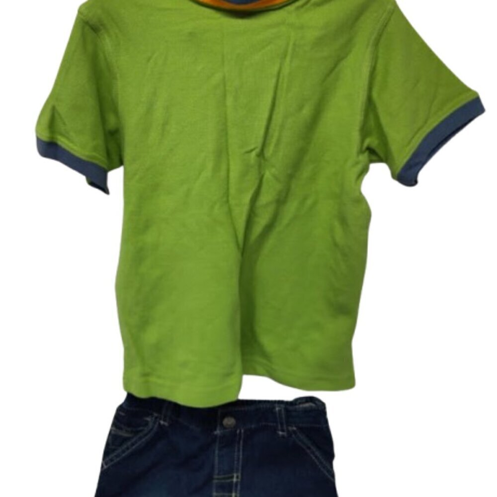 Signature Kids Headquarters 2 Piece Denim Shorts and Collared Tee 3T Boys NWT - Picture 5 of 7